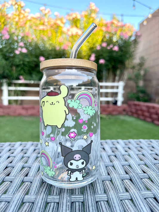 KITTY AND FRIENDS GLASS CAN