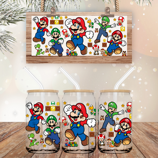 16 OZ MARIO BROS. UV DTF WRAP
