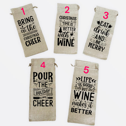 CHRISTMAS WINE BAG