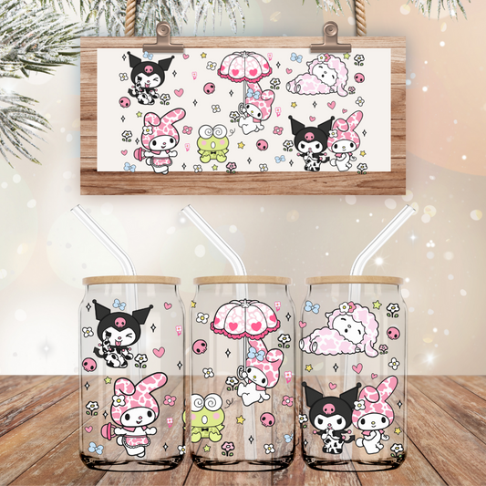 16 OZ KITTY COW PRINT  - UV DTF WRAP