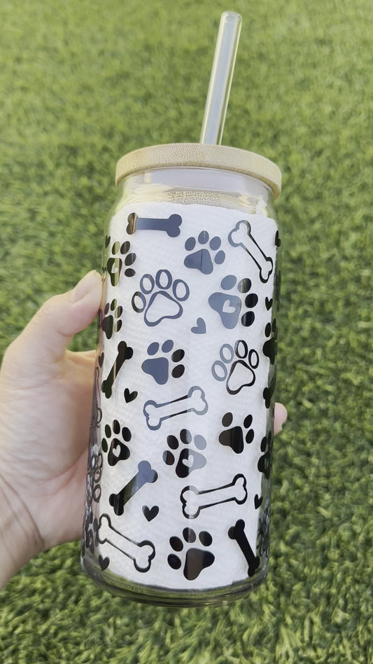 DOG PAWS CAN GLASS