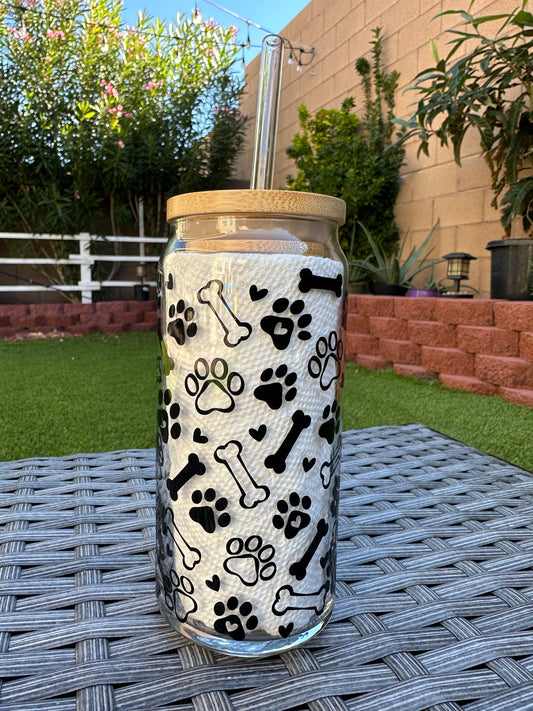 DOG PAWS CAN GLASS