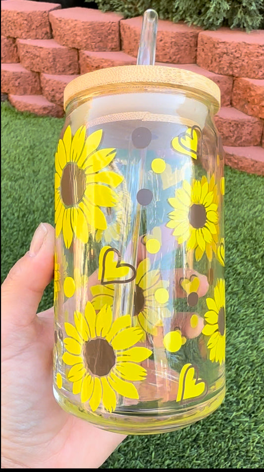 SUNFLOWER CAN GLASS