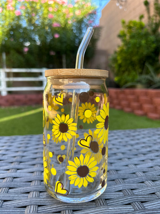 SUNFLOWER CAN GLASS