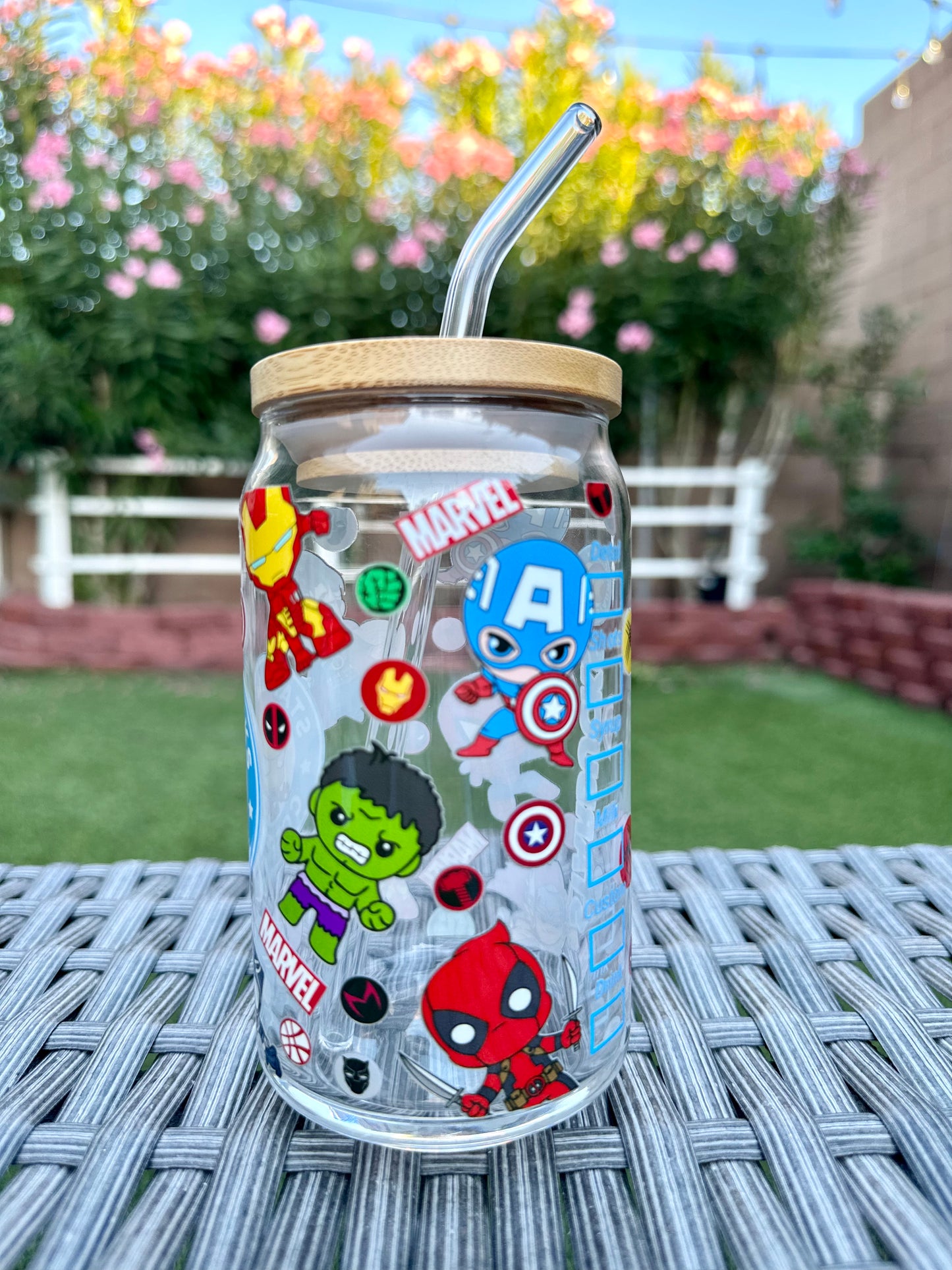 AVENGERS CAN GLASS