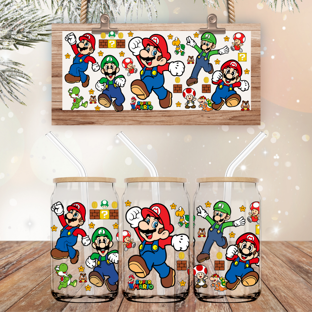 16 OZ MARIO BROS. UV DTF WRAP