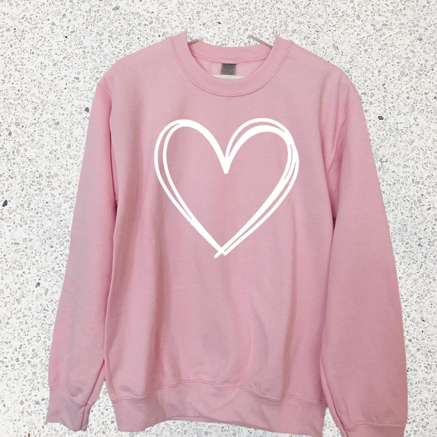 DRAWN HEART SWEATSHIRT