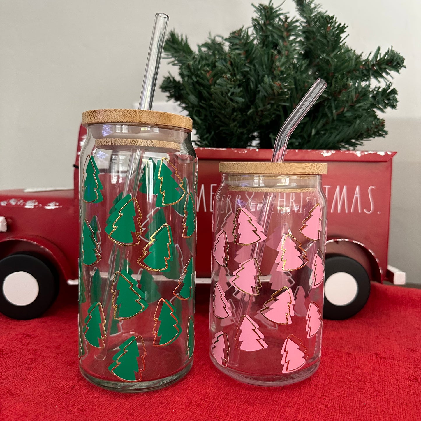 MINI CHRISTMAS TREE CAN GLASS