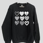 DOODLE HEART SWEATSHIRT