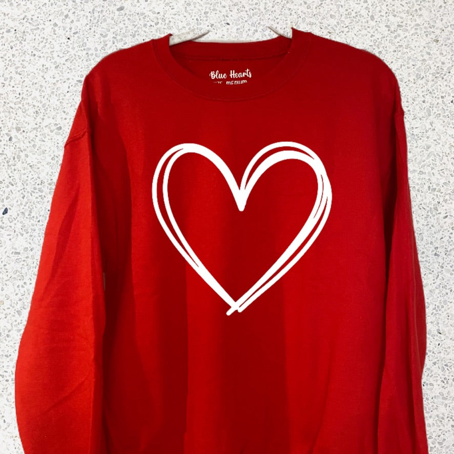 DRAWN HEART SWEATSHIRT