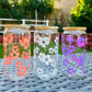 RETRO DAISY FLOWERS CAN GLASS