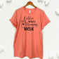 COFFEE MAKES MOMMY NICER T-SHIRT