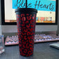 CHEETAH MATTE BLACK TUMBLER